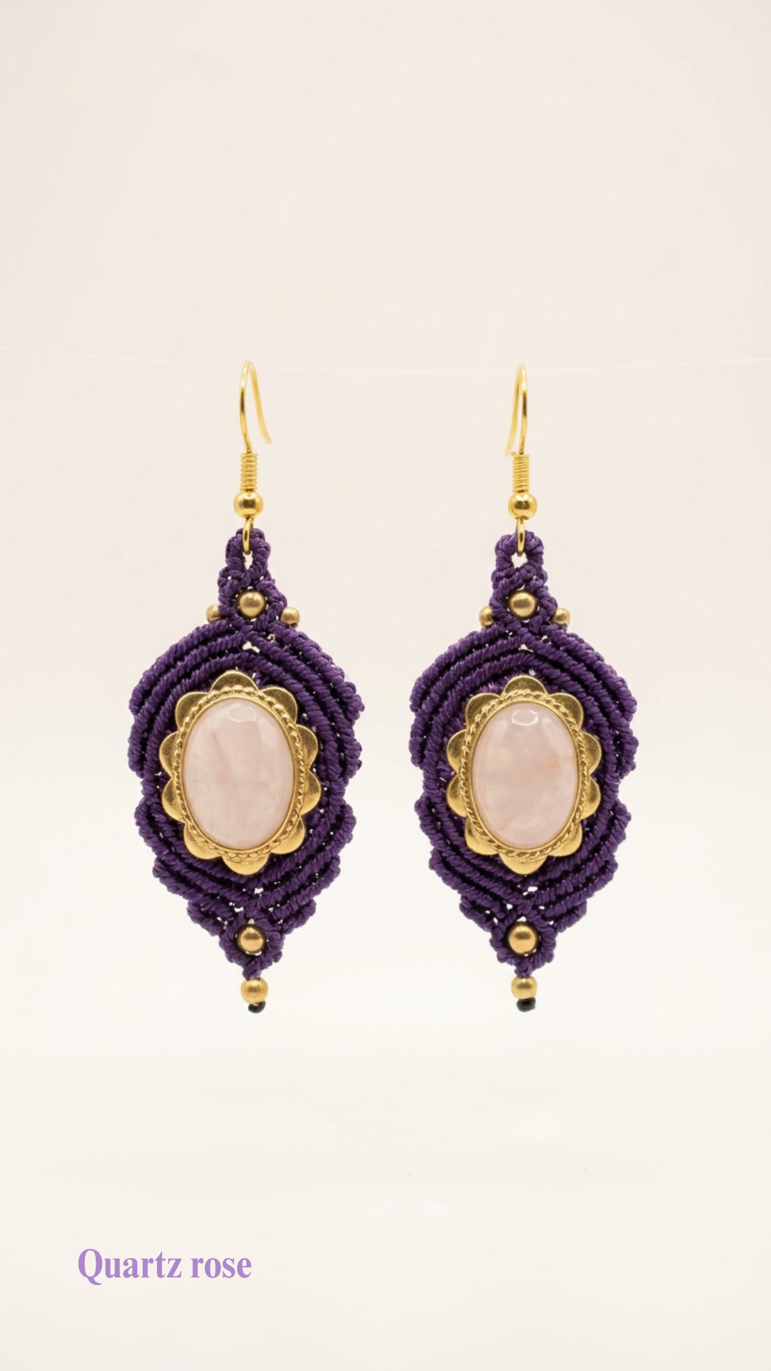 Les Espagnoles - Boucles d'oreilles artisanales - Pierres serties de laiton