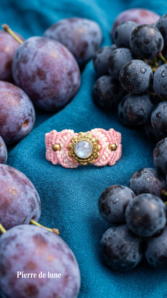 La Majest' - Bague artisanale - Pierre sertie de laiton