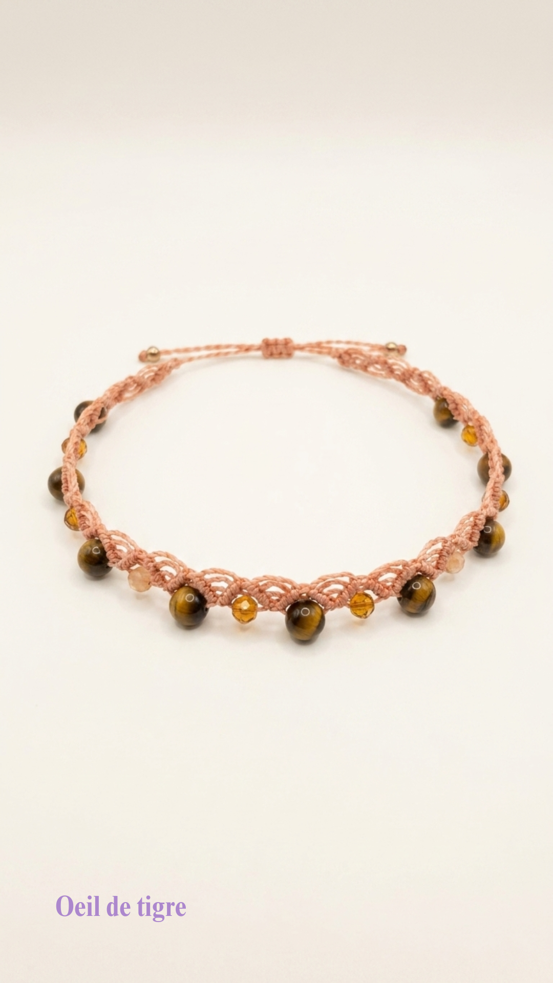Le Malë - Bracelet de cheville artisanal - Pierres de 6mm