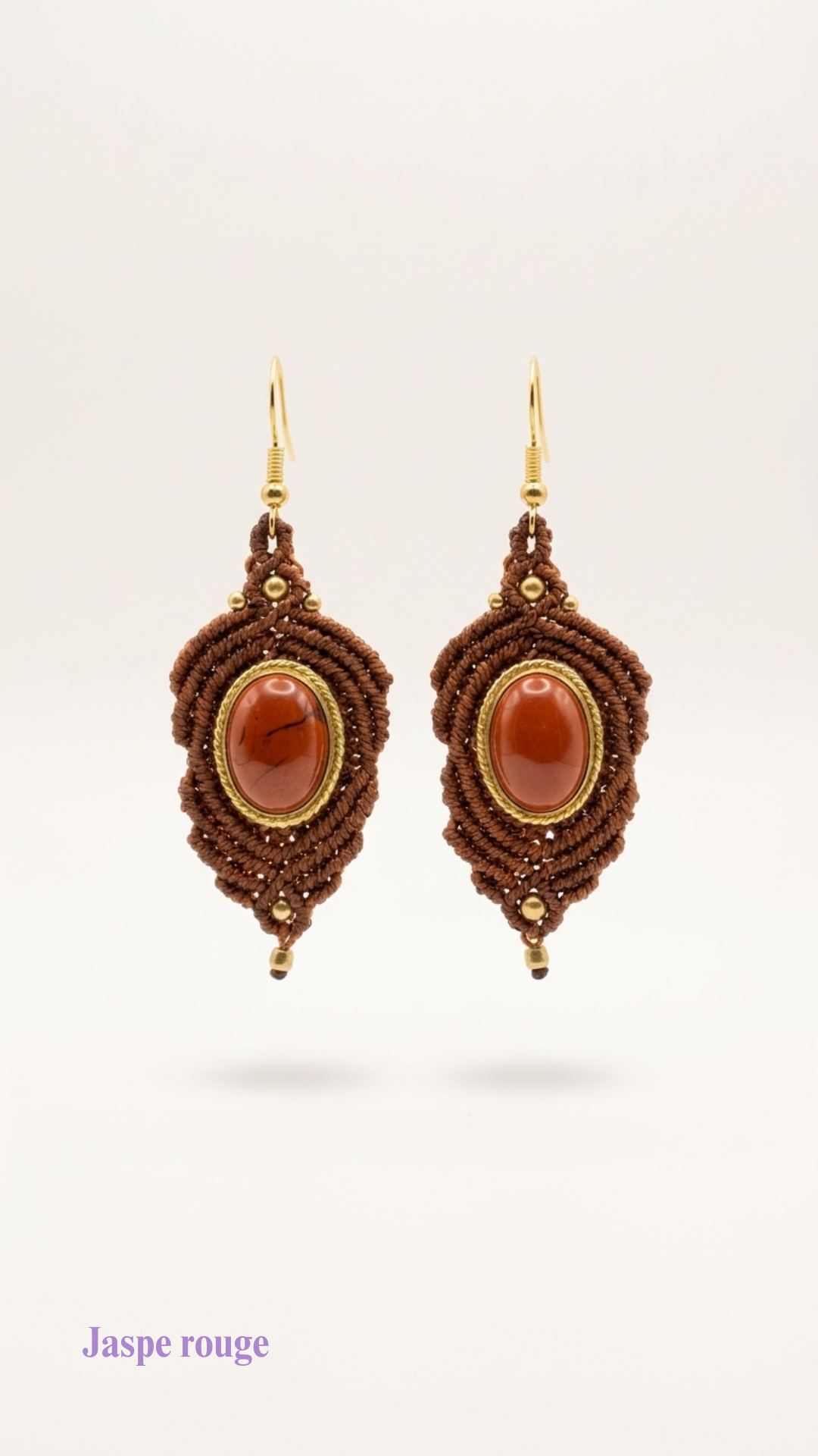 Les Espagnoles - Boucles d'oreilles artisanales - Pierres serties de laiton