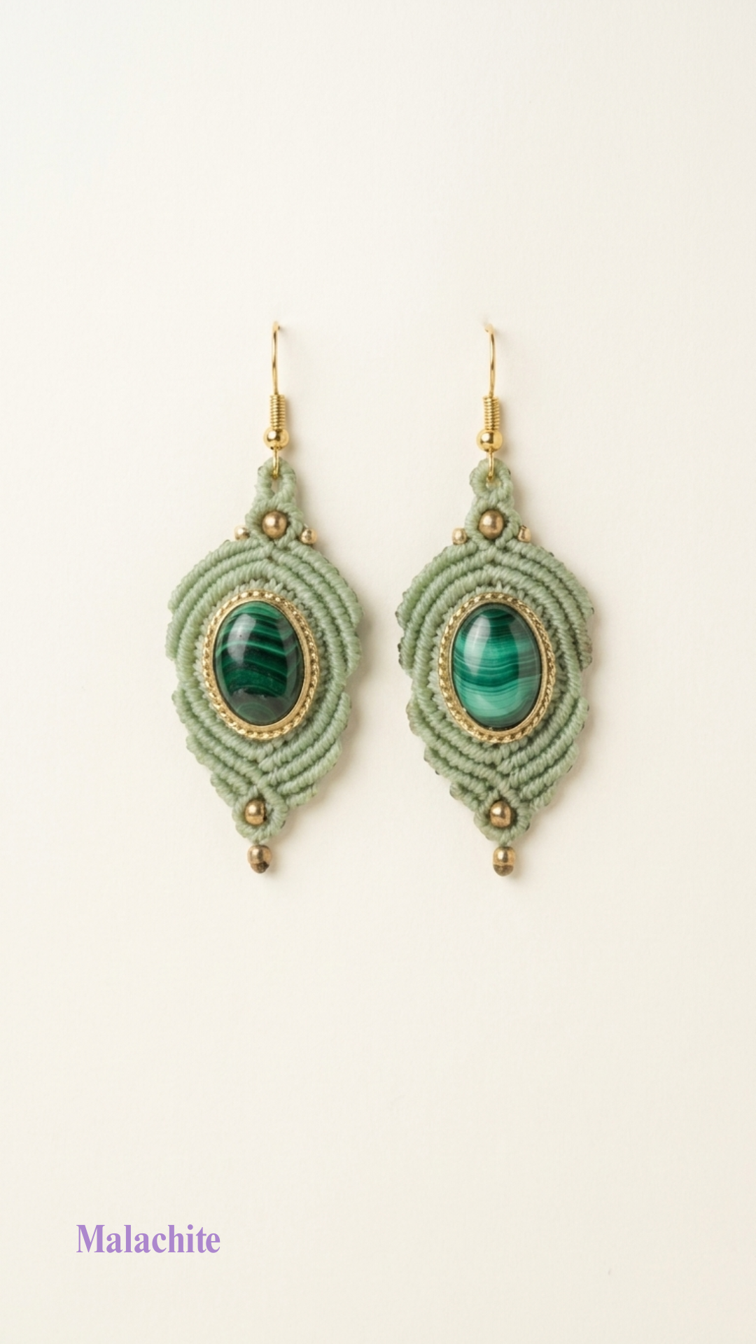Les Espagnoles - Boucles d'oreilles artisanales - Pierres serties de laiton