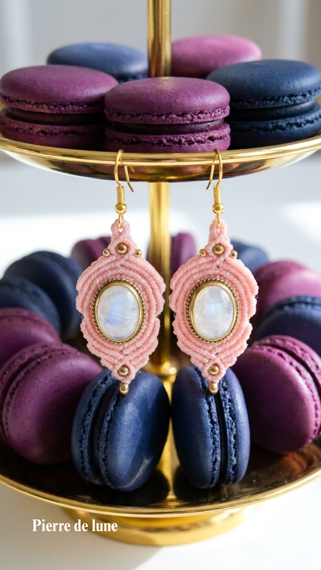 Les Espagnoles - Boucles d'oreilles artisanales - Pierres serties de laiton
