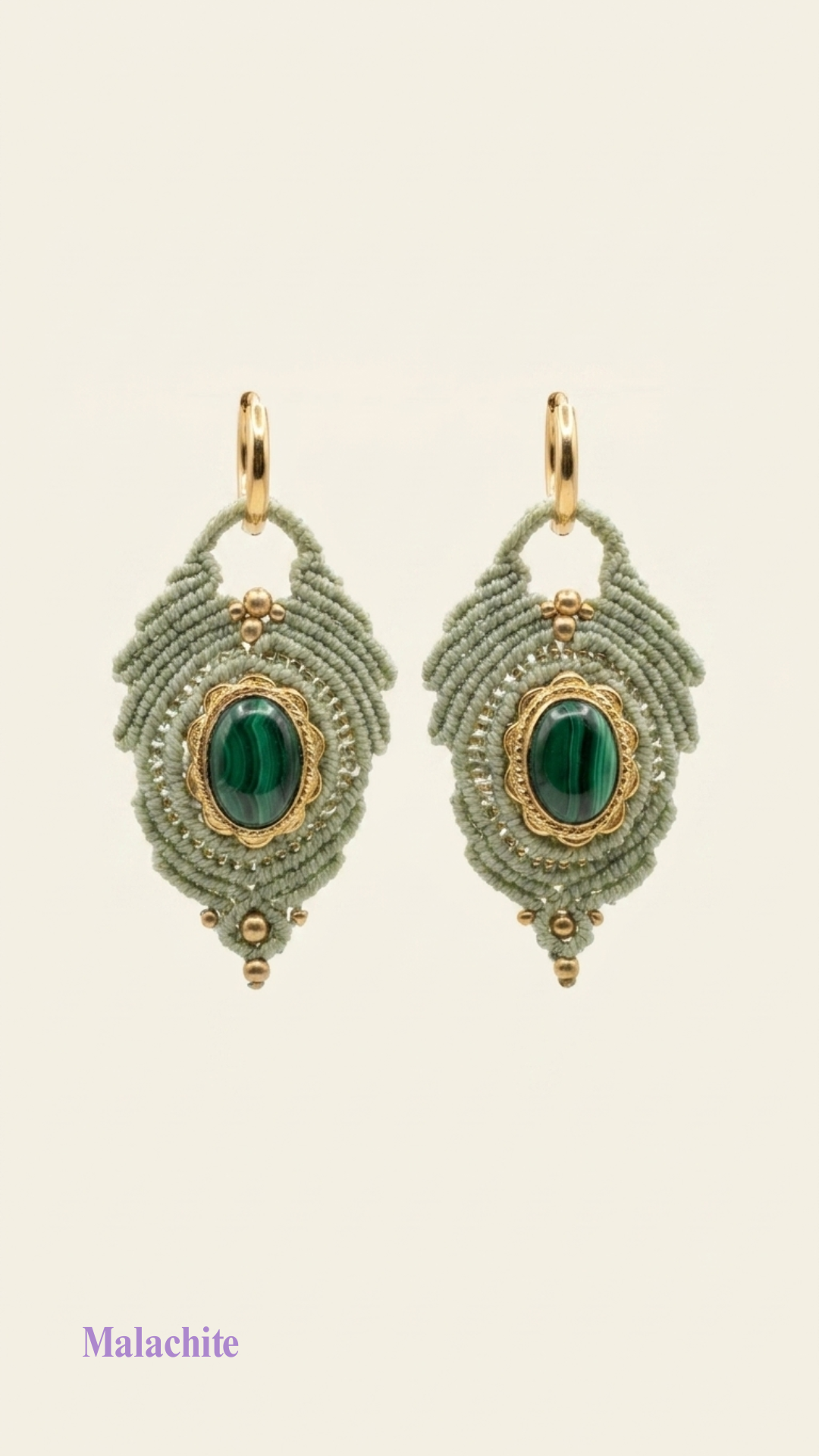 Les Flamenco - Boucles d'oreilles - Pierres serties de laiton