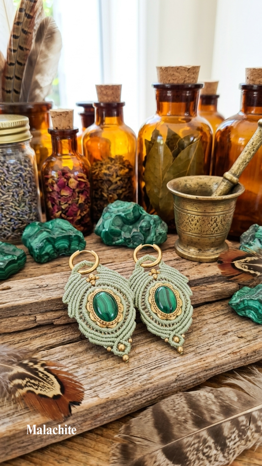 Les Flamenco - Boucles d'oreilles - Pierres serties de laiton