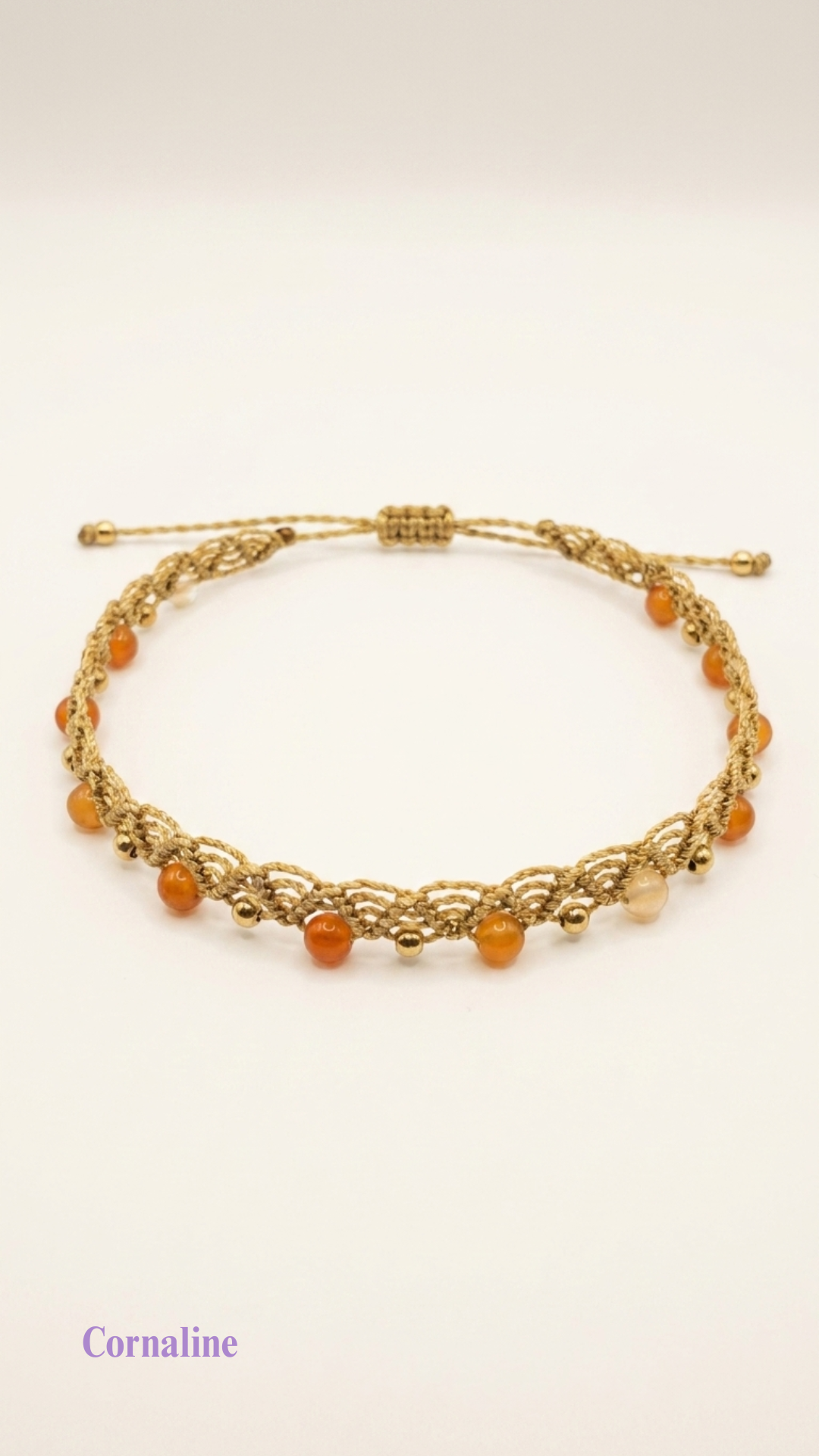 Le Frioul - Bracelet de cheville artisanal - Pierres de 4mm