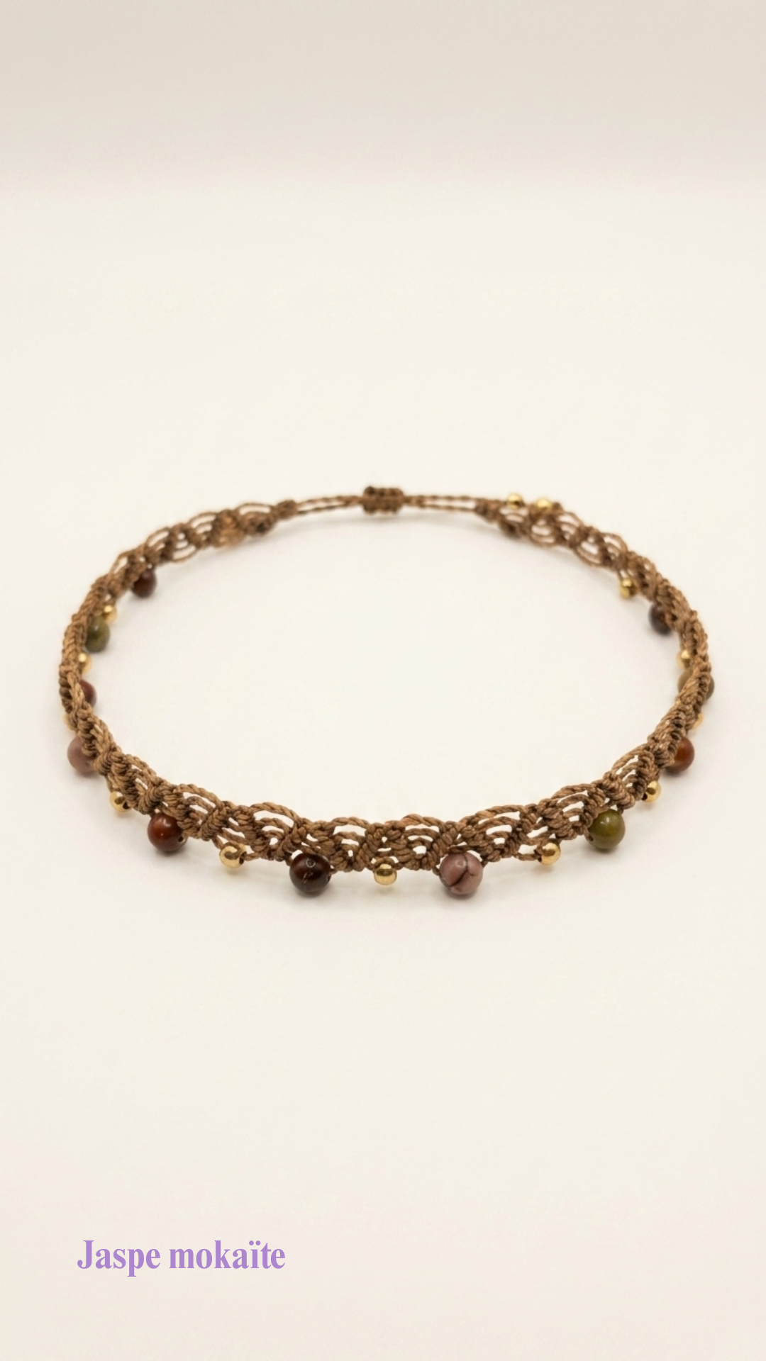 Le Frioul - Bracelet de cheville artisanal - Pierres de 4mm