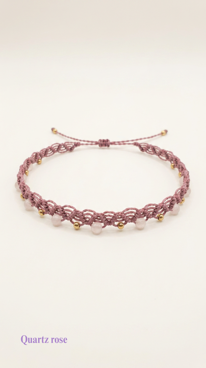 Le Frioul - Bracelet de cheville artisanal - Pierres de 4mm