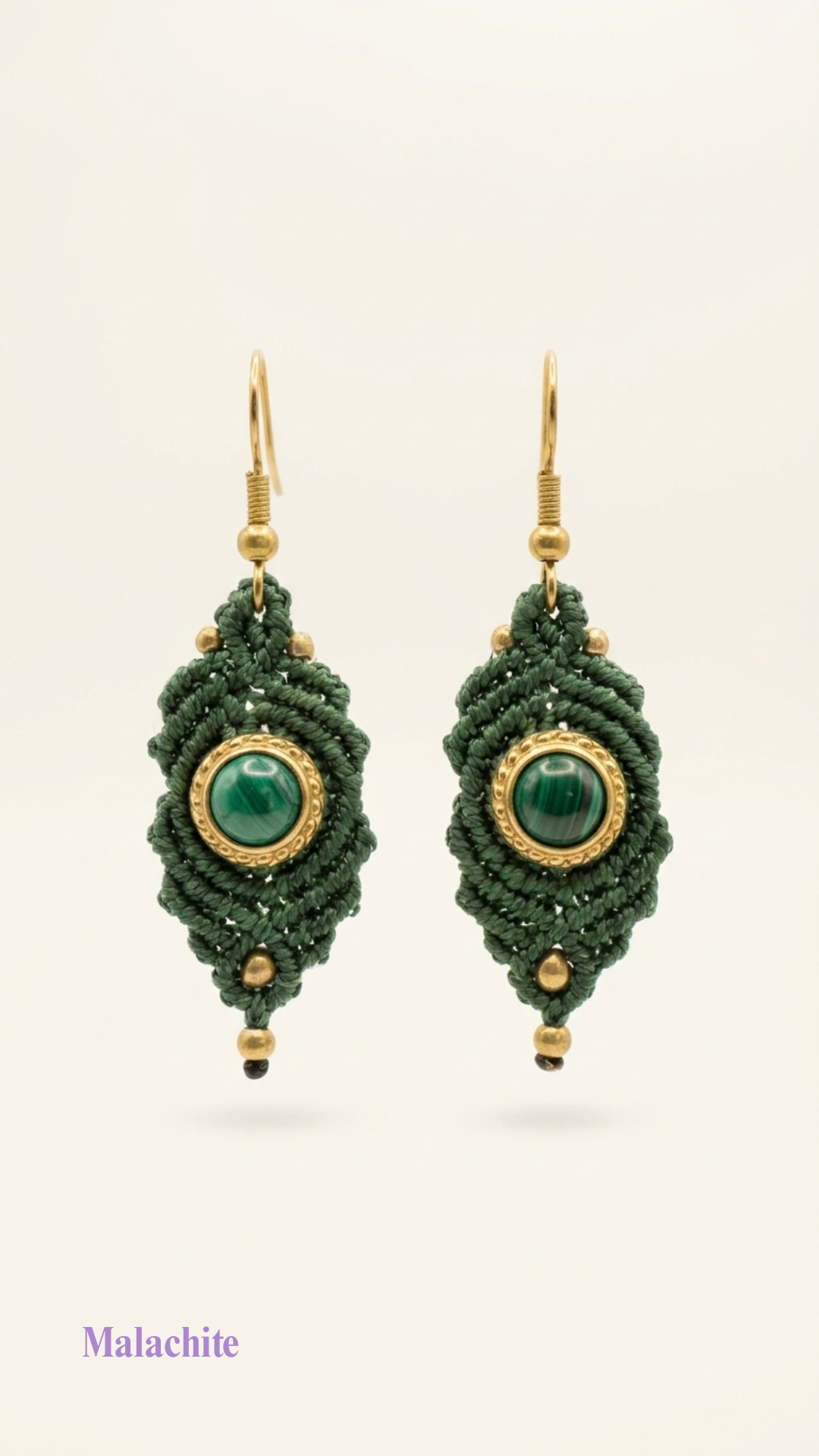 Les Iris - Boucles d'oreilles artisanales - Pierres serties de laiton