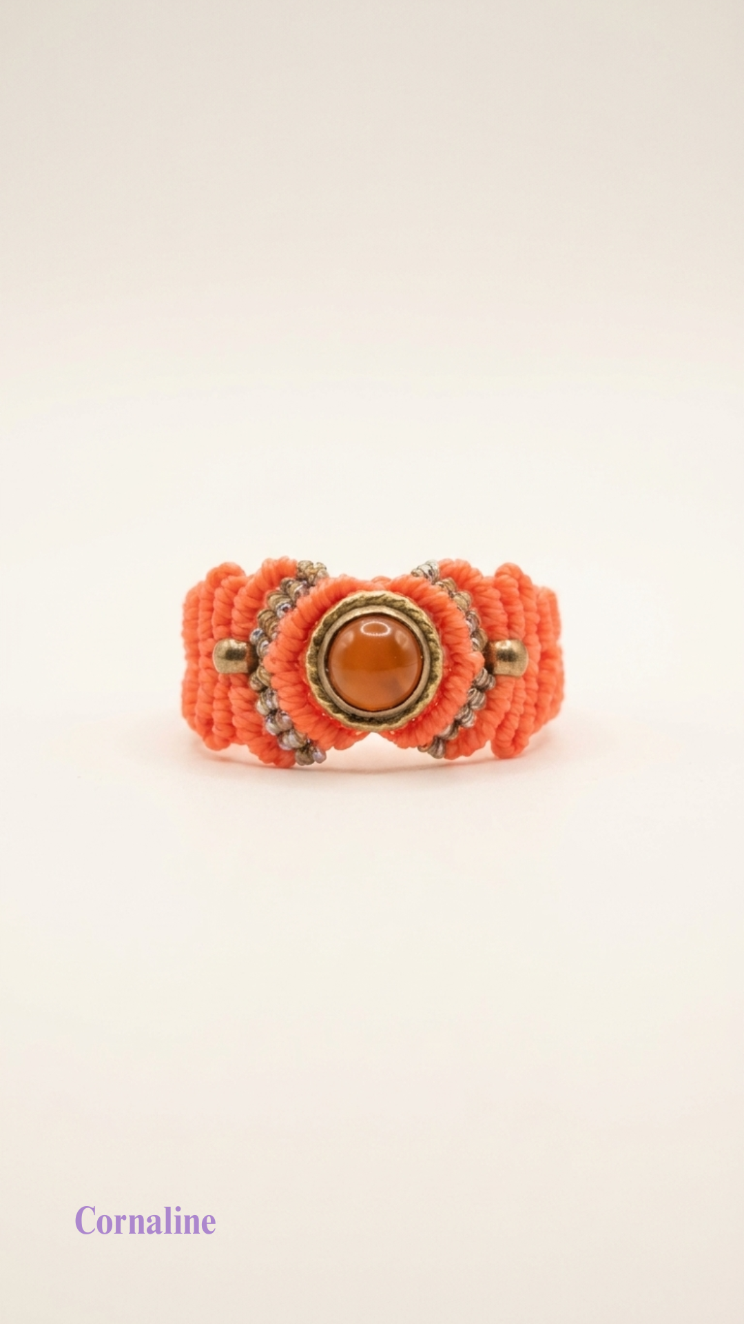 La Majest' - Bague artisanale - Pierre sertie de laiton
