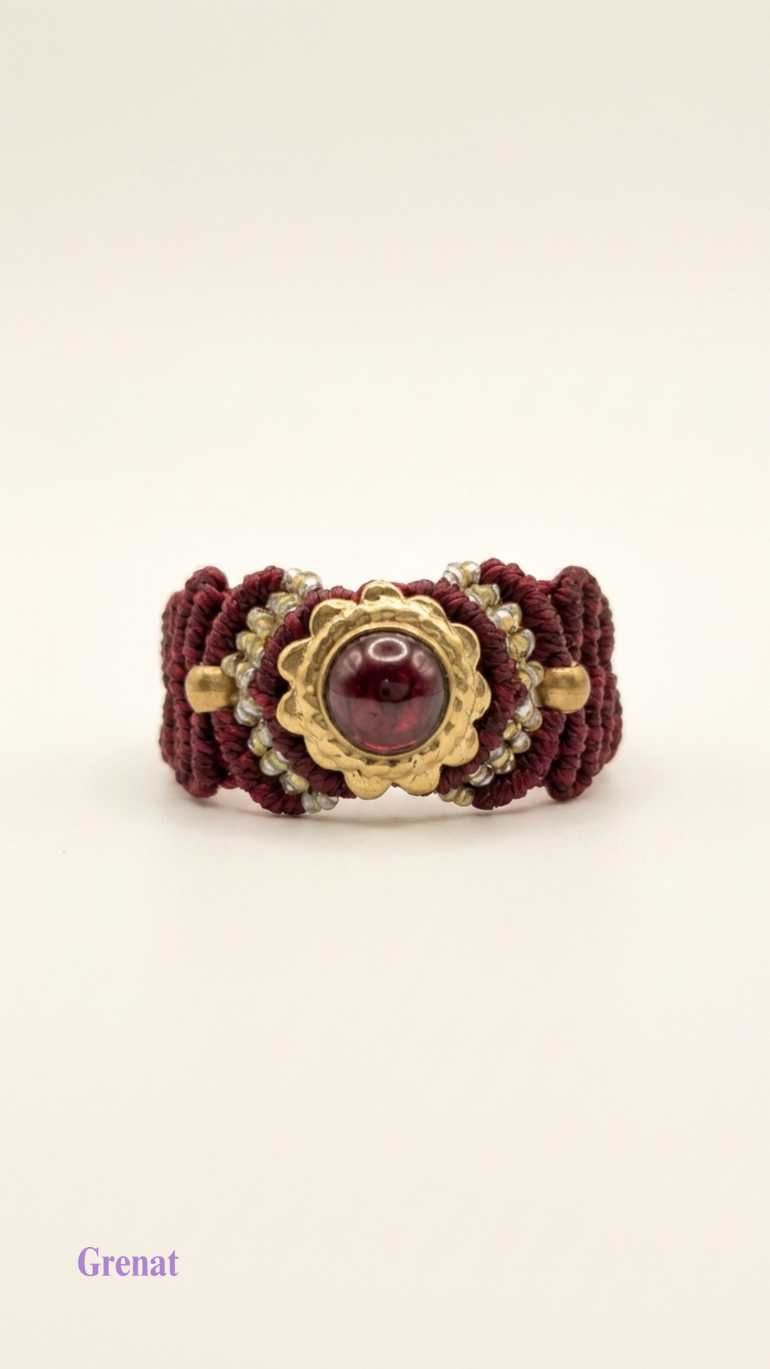 La Majest' - Bague artisanale - Pierre sertie de laiton