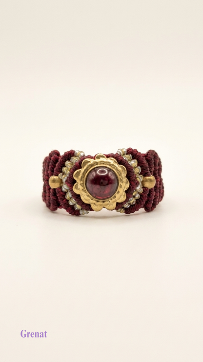 La Majest' - Bague artisanale - Pierre sertie de laiton