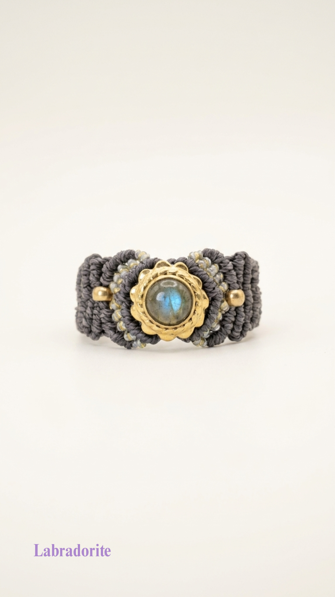 La Majest' - Bague artisanale - Pierre sertie de laiton