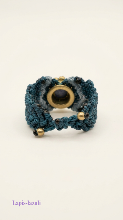 La Majest' - Bague artisanale - Pierre sertie de laiton