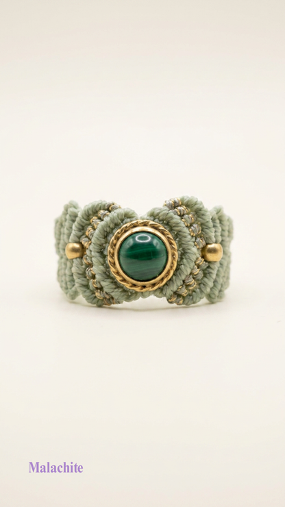 La Majest' - Bague artisanale - Pierre sertie de laiton