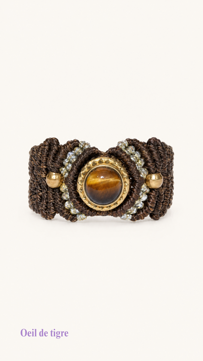La Majest' - Bague artisanale - Pierre sertie de laiton