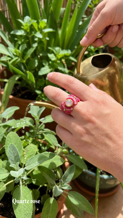 La Majest' - Bague artisanale - Pierre sertie de laiton