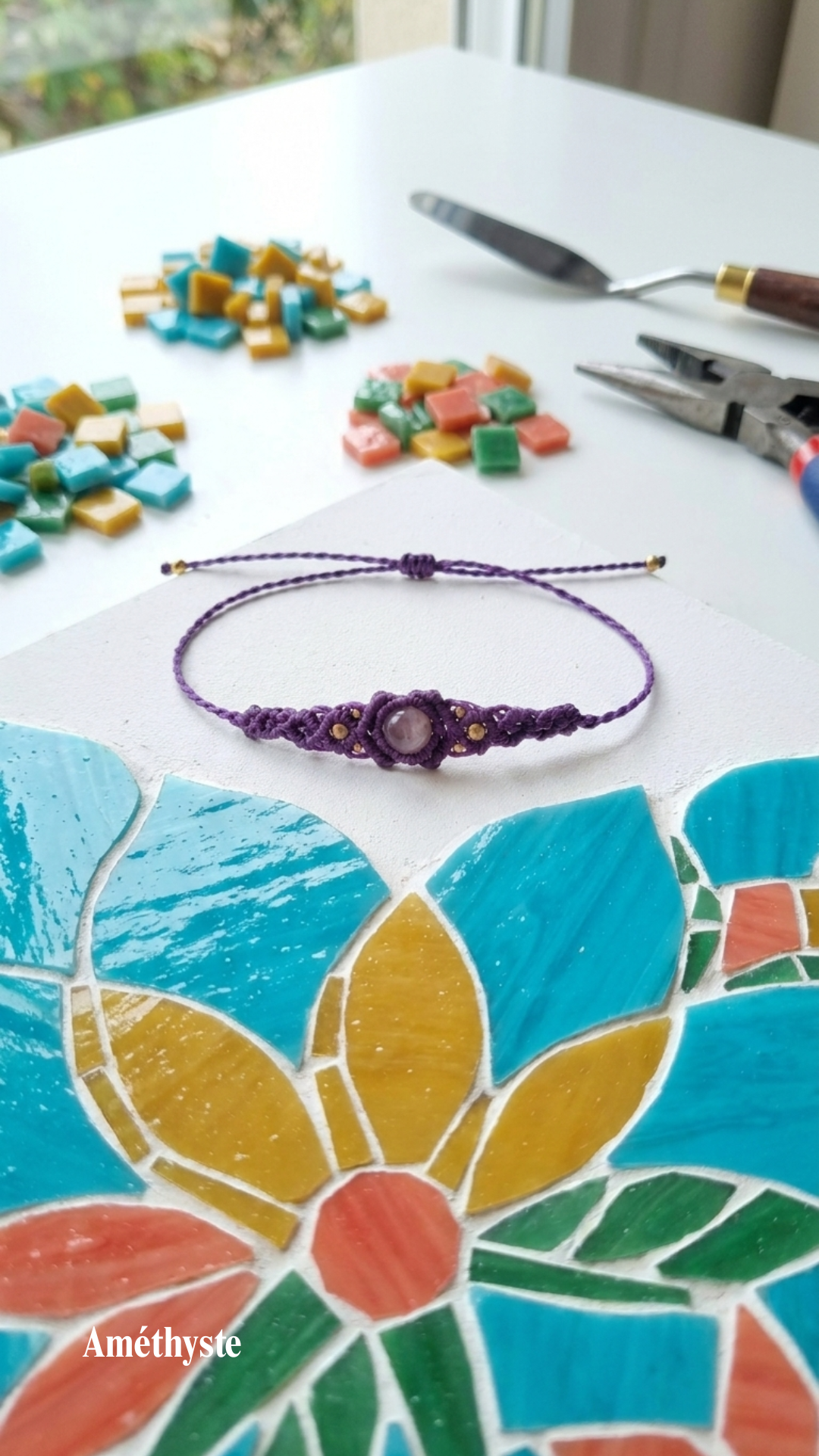 Le Pop's - Bracelet artisanal - Pierre de 6mm
