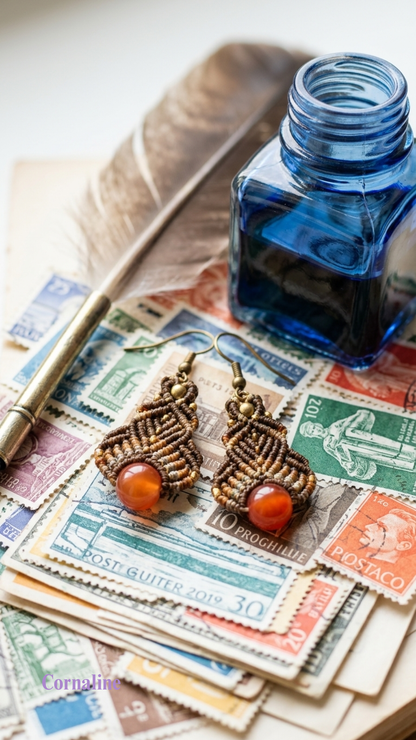 Les Vénus - Boucles d'oreilles artisanales - Pierres de 8mm
