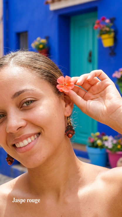 Les Vénus - Boucles d'oreilles artisanales - Pierres de 8mm