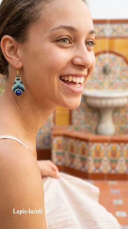 Les Vénus - Boucles d'oreilles artisanales - Pierres de 8mm