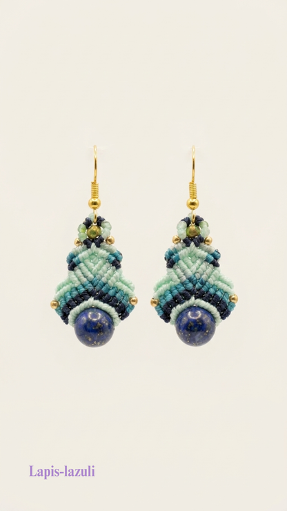 Les Vénus - Boucles d'oreilles artisanales - Pierres de 8mm