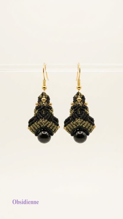 Les Vénus - Boucles d'oreilles artisanales - Pierres de 8mm